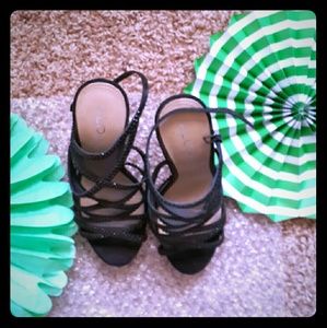 Aldo black high heel size 7 woman shoes